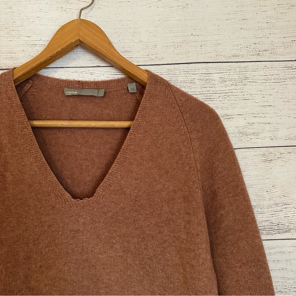 Vince Vince V Neck Cashmere Wool Sweater Dress - Picture 7 of 14